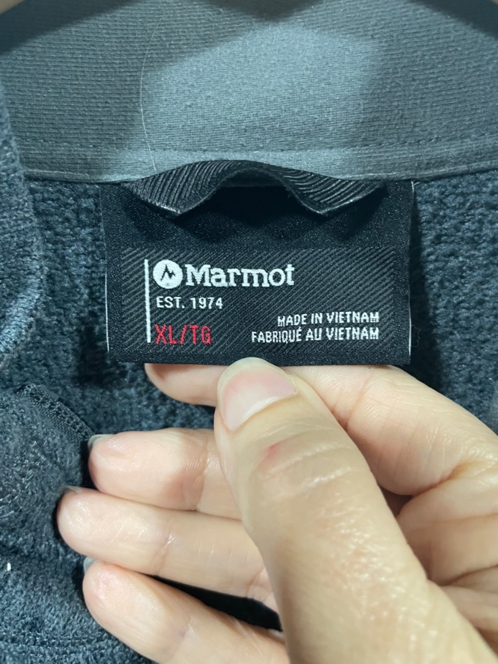 Marmot Dark Gray Full-Zip Lightweight Fleece Jacket - Picture 2 of 4